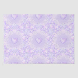 Papel De Seda copo de nieve morado ligero y corazón brillante