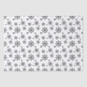 Papel De Seda Copo de nieve negro y blanco 2