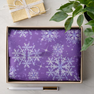 Papel De Seda Copo de Nieve Púrpura
