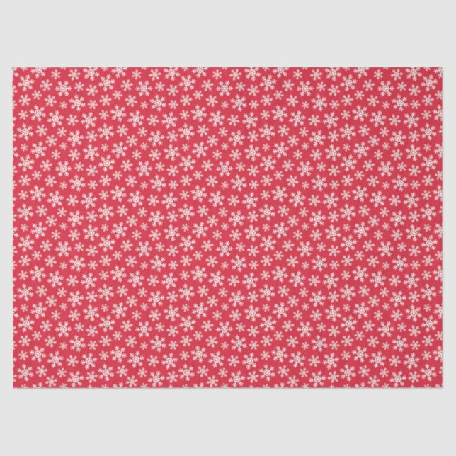 Papel De Seda Copo de nieve rojo (Anverso)