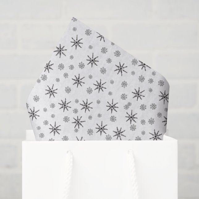 Papel De Seda Copo de Nieve Rústico (Bolsa de regalo)