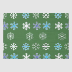 Papel De Seda Copo de nieve verde