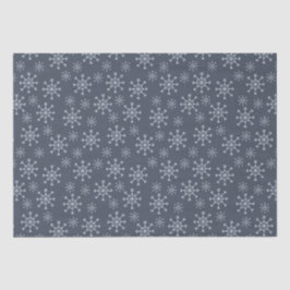 Papel De Seda Copos de nieve - azul