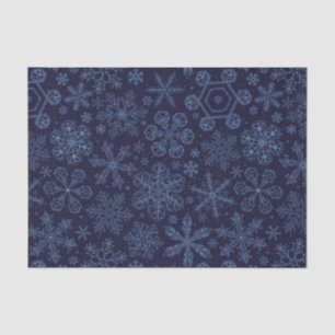 Papel De Seda Copos de nieve azules