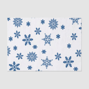 Papel De Seda Copos de nieve azules