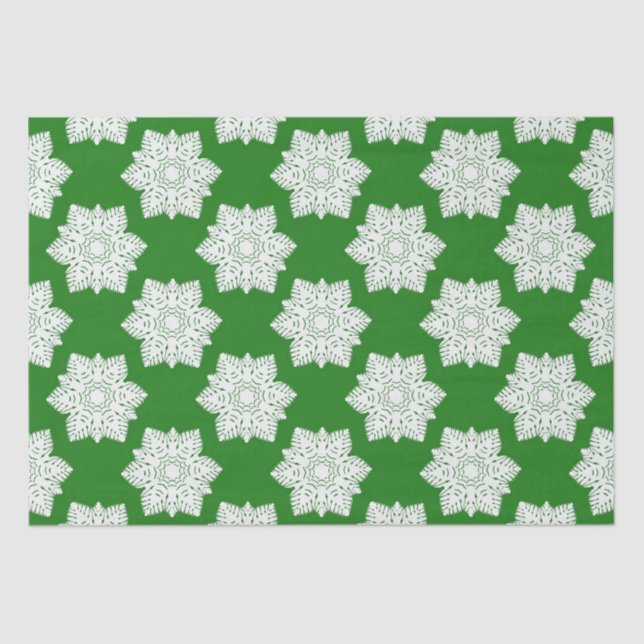 Papel De Seda Copos de nieve blancos (Anverso)
