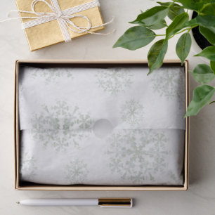 Papel De Seda Copos de nieve blancos