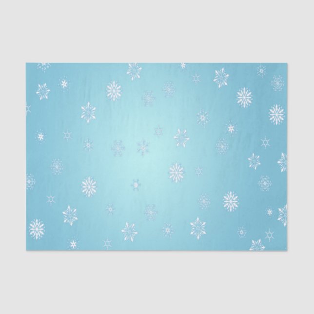 Papel De Seda Copos de nieve blancos (Anverso)
