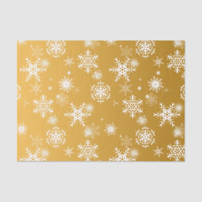 Papel De Seda Copos de nieve de apertura blanca. (Anverso)