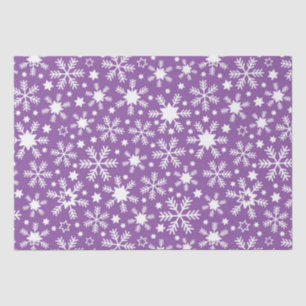Papel De Seda Copos de nieve de Navidad de lujo de invierno púrp