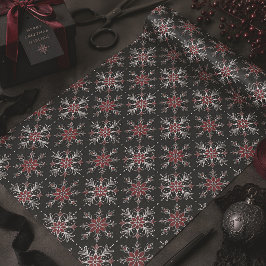 Papel De Seda Copos de nieve góticos de Navidad espeluznantes