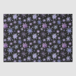 Papel De Seda Copos de nieve moreno negro