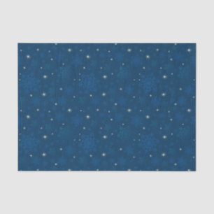 Papel De Seda Copos de nieve y luz de las estrellas chispeantes