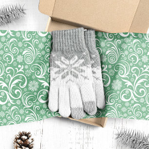 Papel De Seda Copos de nieve y remolinos de Navidad