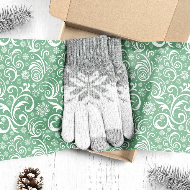 Papel De Seda Copos de nieve y remolinos de Navidad (Subido por el creador)