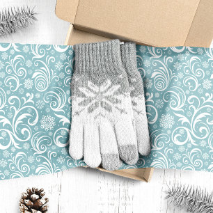 Papel De Seda Copos de Nieve y Remolinos de Navidad