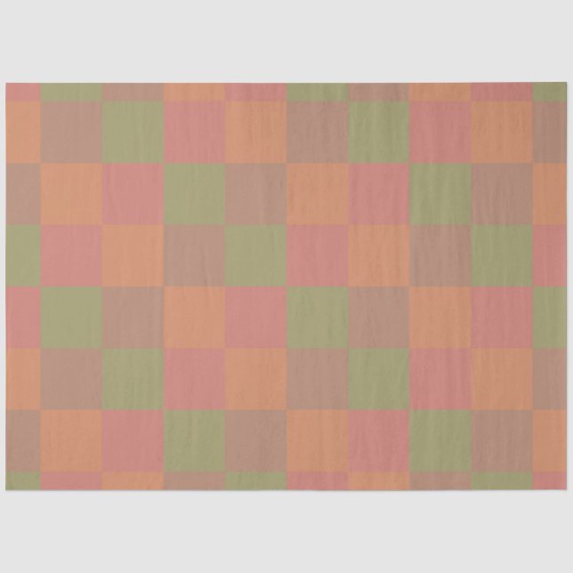 Papel De Seda Copper Plaid (Anverso)