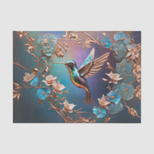 Papel De Seda Copper y Abalone Hummingbird l Decoupage