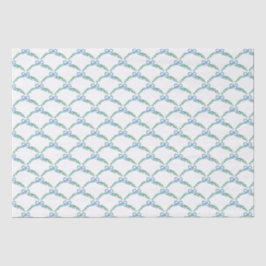 Papel De Seda Coqueta de invierno azul costa de Bow Garland