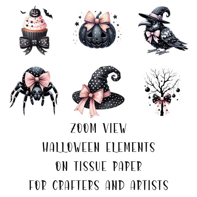 Papel De Seda Coqueta negra rosa para imágenes de Halloween arte (Subido por el creador)