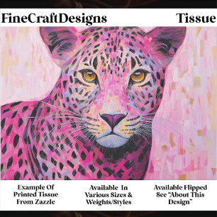 Papel De Seda Coqueta Rosa Leopardo Estilo Mosaico EN4L Decoupag