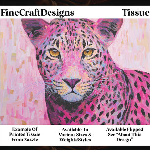Papel De Seda Coqueta Rosa Leopardo Estilo Mosaico EN4R Decoupag