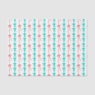 Papel De Seda Coquetas color agua rosa y turquesa