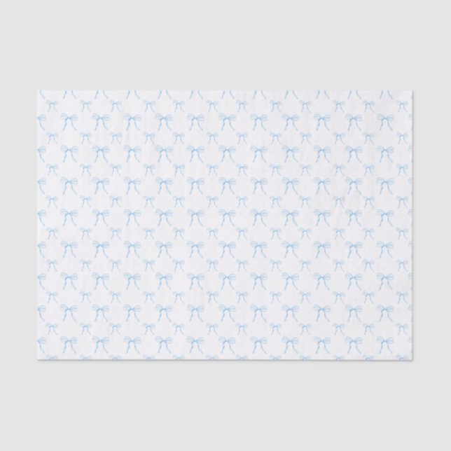Papel de seda Coquette con lazo azul Grandmillenni (Anverso)