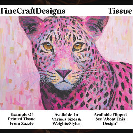 Papel De Seda  Coquette Pink Leopard Mosaic Style EN4R Decoupage