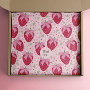 Papel De Seda Coquette Strawberry Valentine