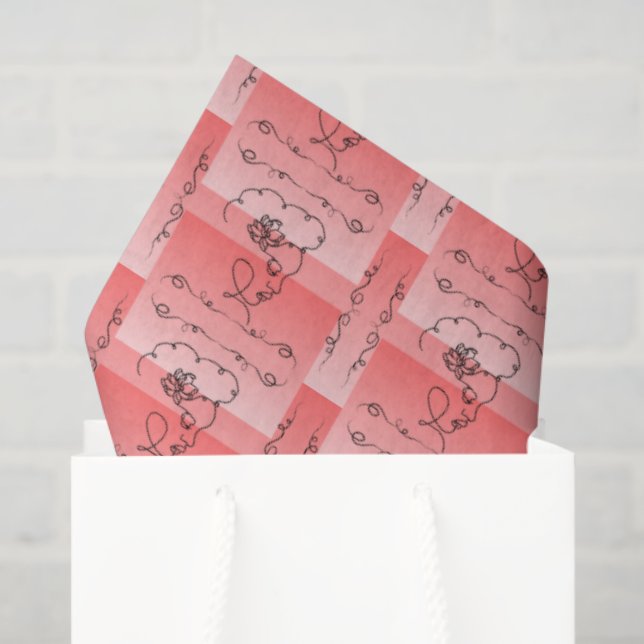 Papel de Seda Coral Belleza Fluyente (Bolsa de regalo)