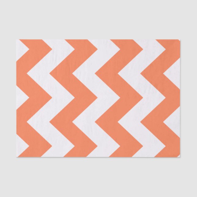 Papel De Seda Coral Bold Mod Chevron (Anverso)