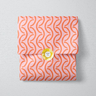 Papel De Seda Coral de cadena retorcida moderna
