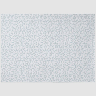 Papel De Seda Coral de mar y flores en gris azul suave