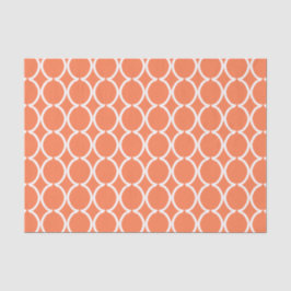 Papel De Seda Coral Enrejado Ogee Geométrico