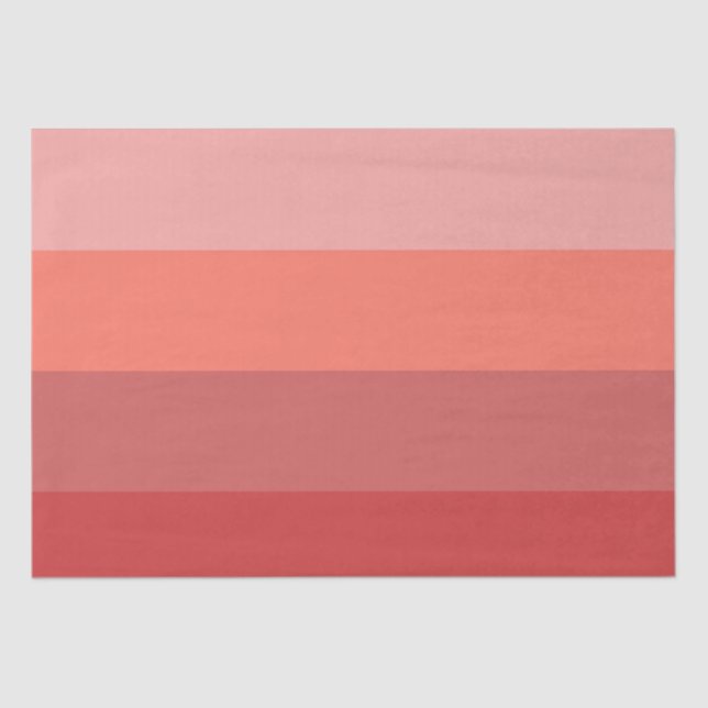 Papel De Seda Coral Pink Stripes (Anverso)