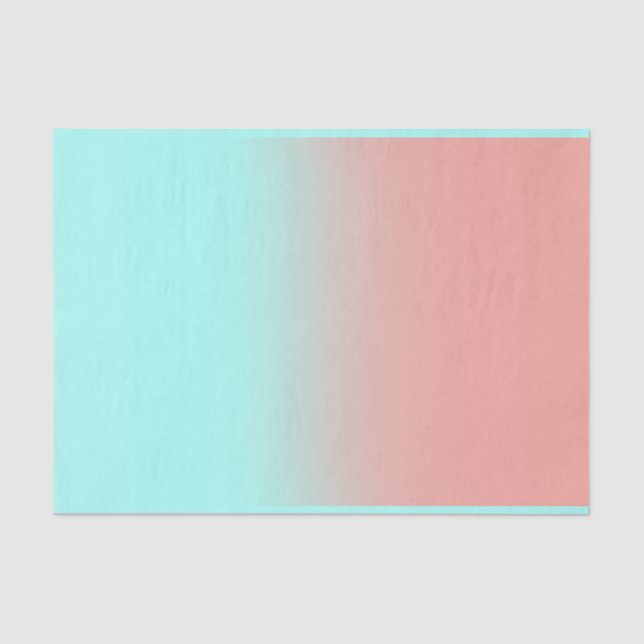 Papel De Seda Coral y turquesa (Anverso)