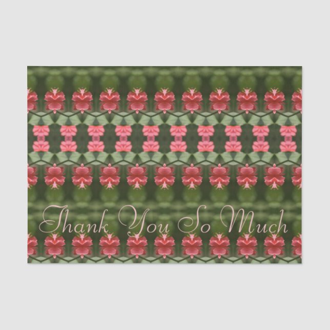 Papel De Seda Coral Y Verde Patterado (Anverso)