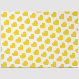 Papel De Seda Corazón Amarillo Moderno Feliz Amistad Dulce Alegr
