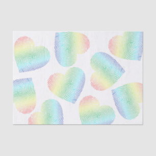 Papel De Seda Corazón arcoiris