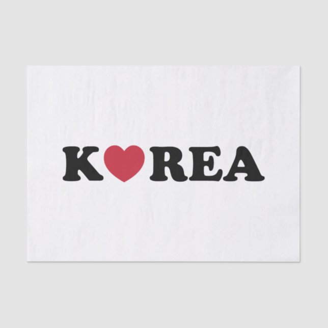 Papel De Seda Corazón de amor de Corea (Anverso)