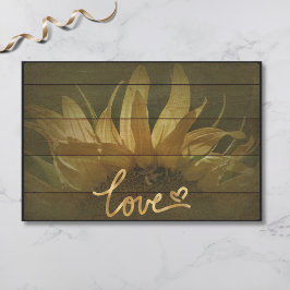 Papel De Seda Corazón de amor de girasol