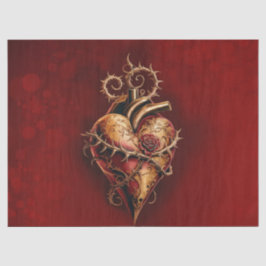 Papel De Seda Corazón de amor y amor apasionado.