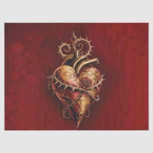 Papel De Seda Corazón de amor y amor apasionado.