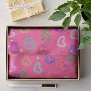 Papel De Seda Corazón de colores adorable