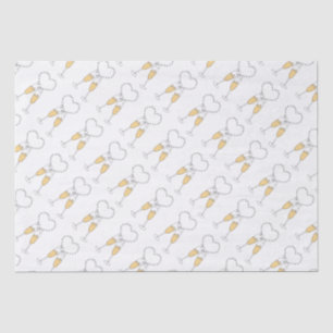 Papel De Seda Corazón de la tostada de champán