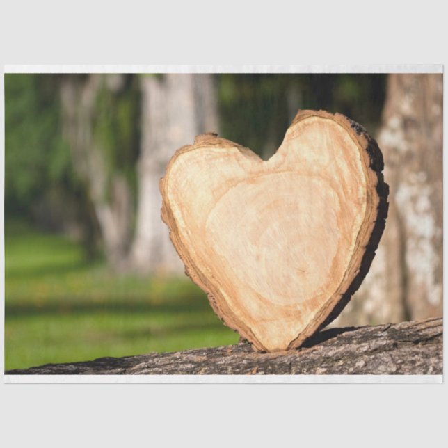 Papel De Seda corazón de madera (Anverso)