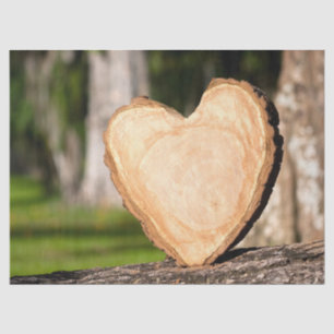 Papel De Seda corazón de madera