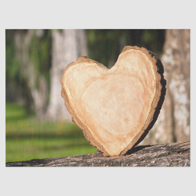 Papel De Seda corazón de madera (Anverso)