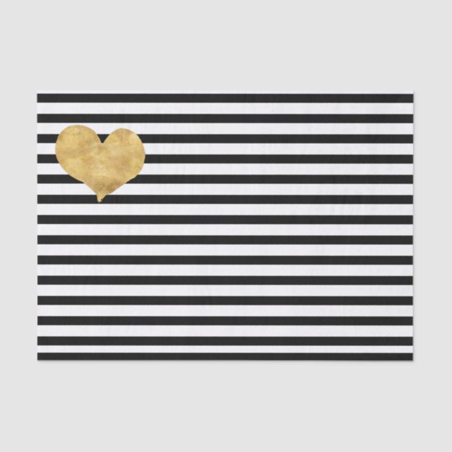 Papel De Seda Corazón de oro al estilo francés (Anverso)